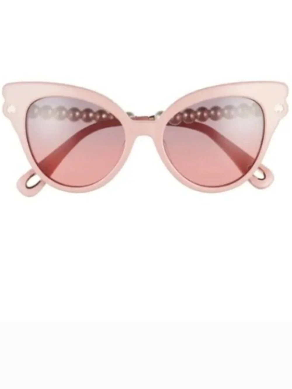 Lele Sadoughi Chelsea Sunglasses Blush Pink Pearl Cateye Hard To Find HTF